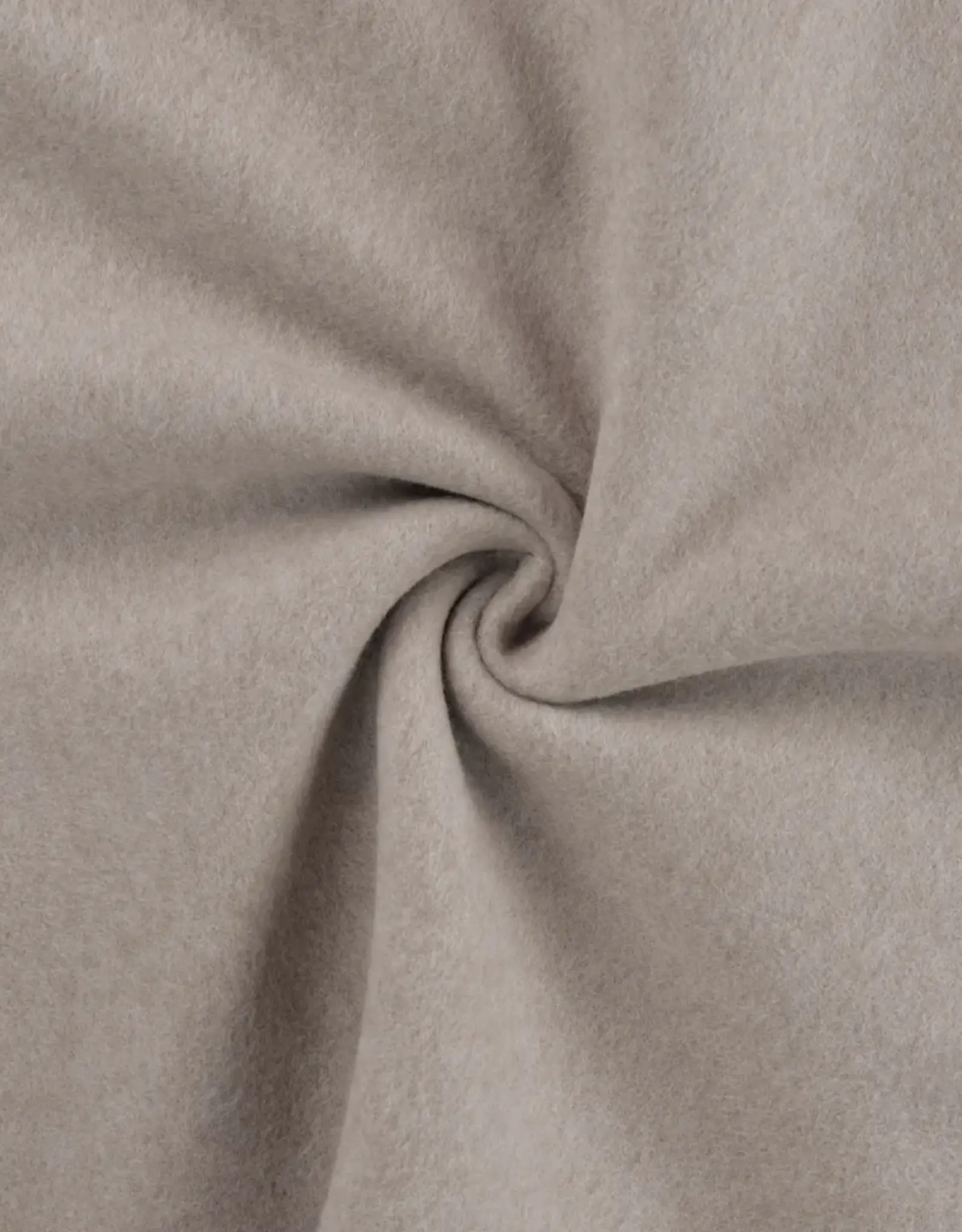 Katoen fleece organic taupe  melange