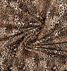 French terry  leopard print