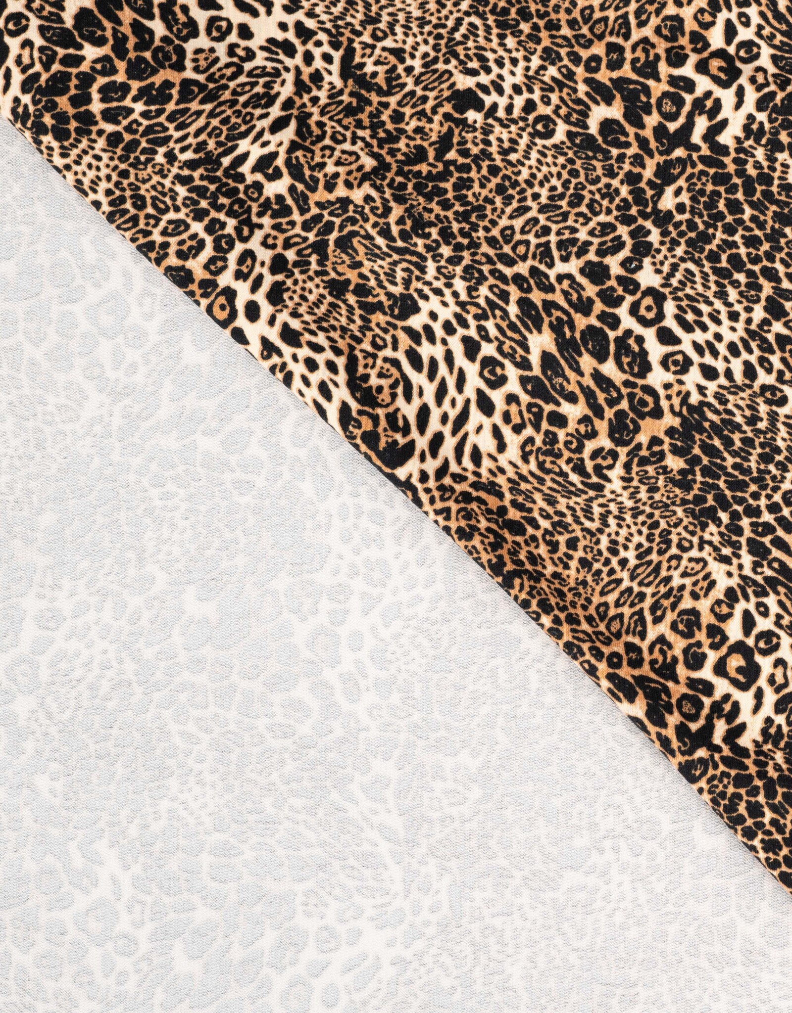French terry  leopard print