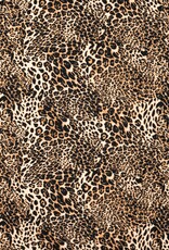 French terry  leopard print