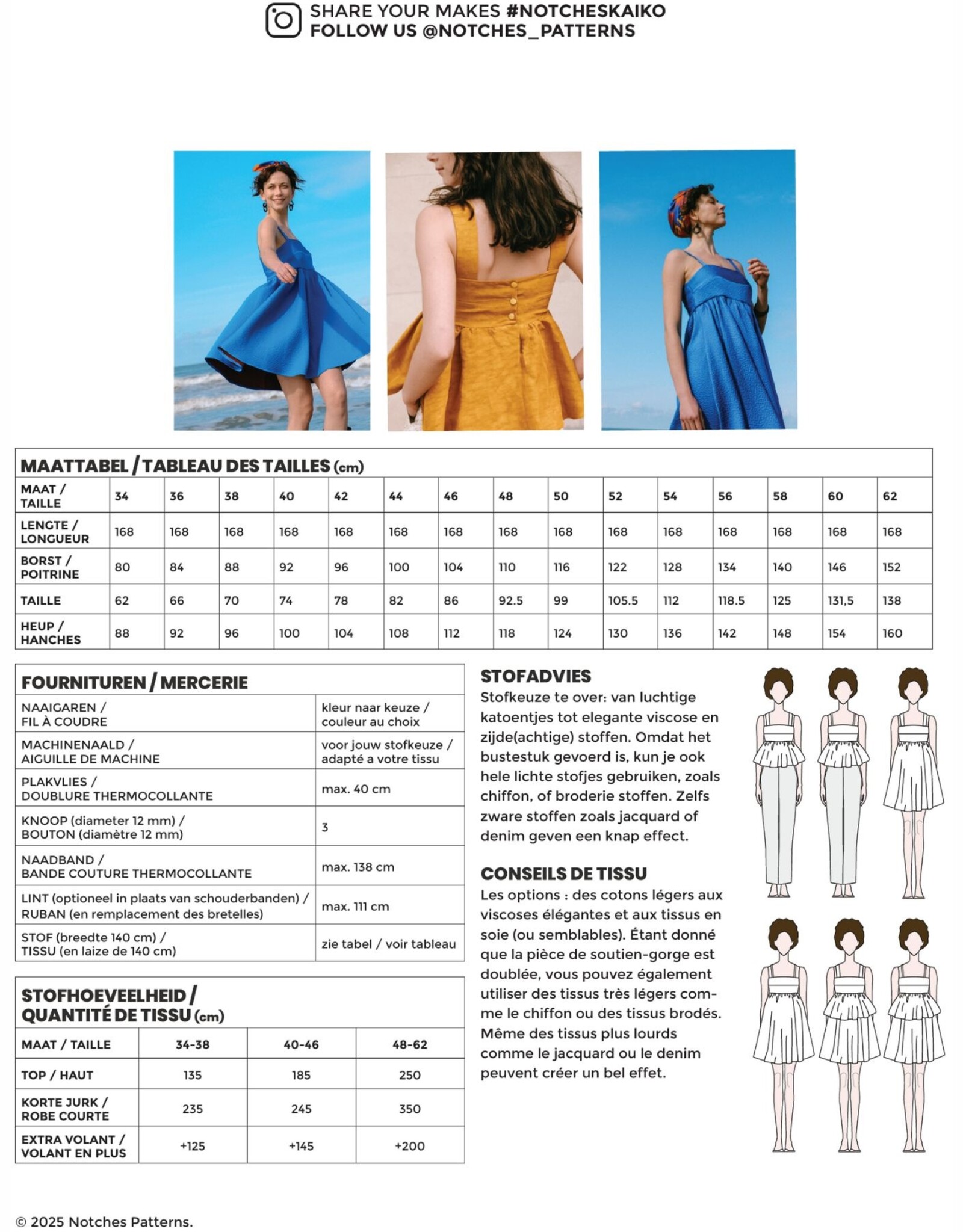 Kaiko patroon jurk en top