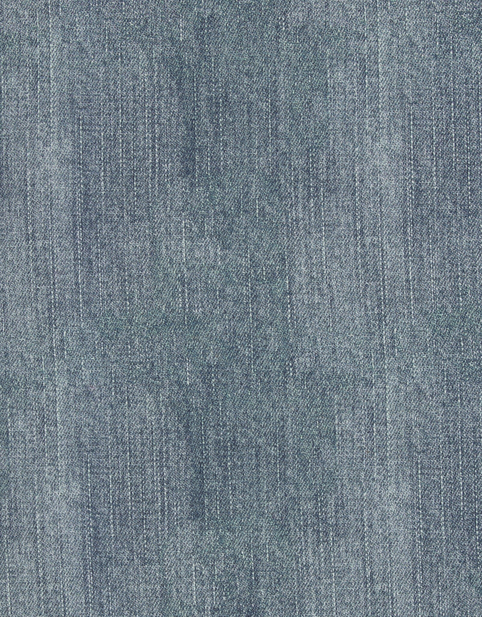 French terry blauw groen denim melange