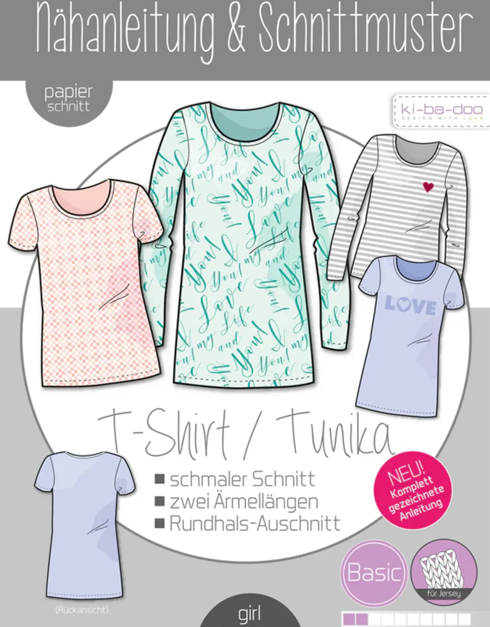 Patroon T-shirt / Tunika   voor meisjes