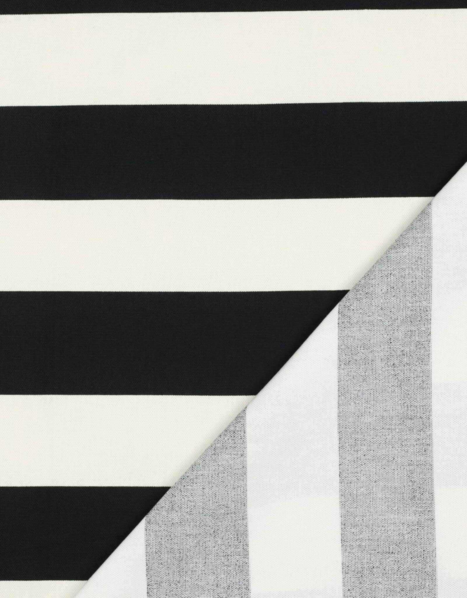 Canvas strepen zwart en gebroken wit