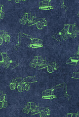 Katoen jersey neon graafmachines navy Katoen jersey neon graafmachines navy