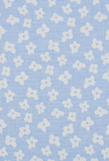 Double gauze jacquard flowers baby blauw dubbelzijdig Double gauze jacquard flowers baby blauw dubbelzijdig