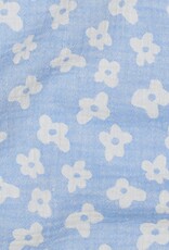 Double gauze jacquard flowers baby blauw dubbelzijdig Double gauze jacquard flowers baby blauw dubbelzijdig