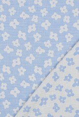 Double gauze jacquard flowers baby blauw dubbelzijdig Double gauze jacquard flowers baby blauw dubbelzijdig