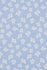 Double gauze jacquard flowers baby blauw dubbelzijdig Double gauze jacquard flowers baby blauw dubbelzijdig