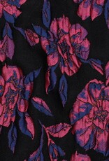 Jacquard flowers zwart glitter fuchsia Jacquard flowers zwart glitter fuchsia