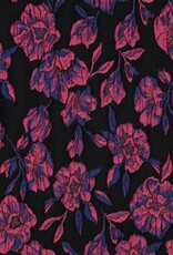 Jacquard flowers zwart glitter fuchsia Jacquard flowers zwart glitter fuchsia