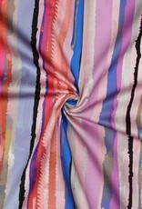 Katoen satijn digitale print kleurrijke strepen Katoen satijn digitale print kleurrijke strepen