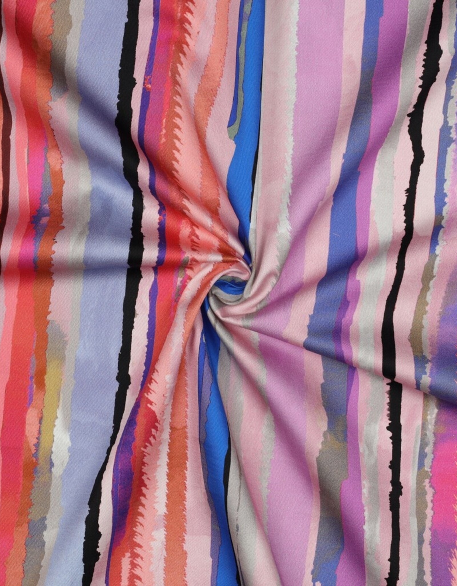 Katoen satijn digitale print kleurrijke strepen