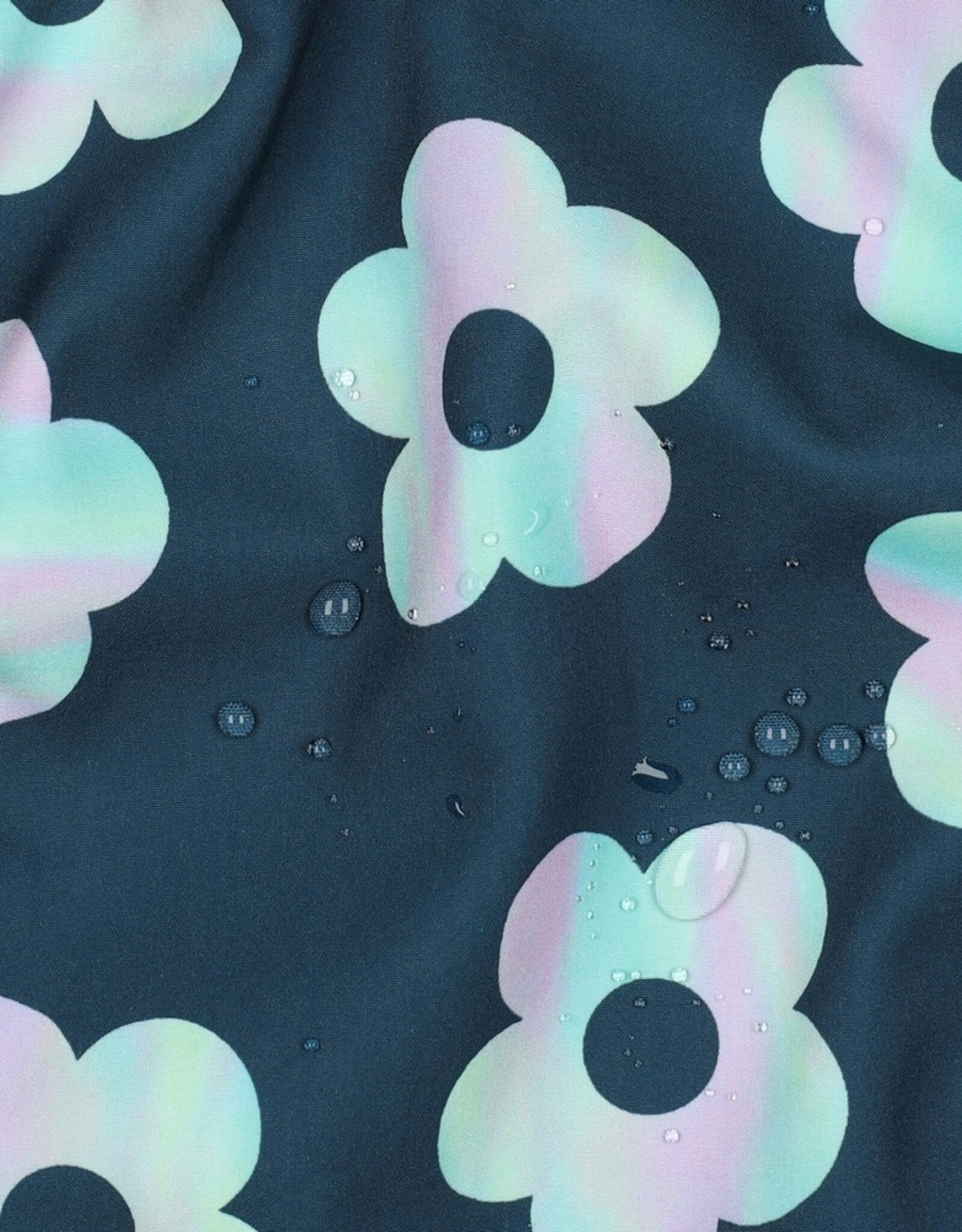 Softshell digital flowers dark petrol