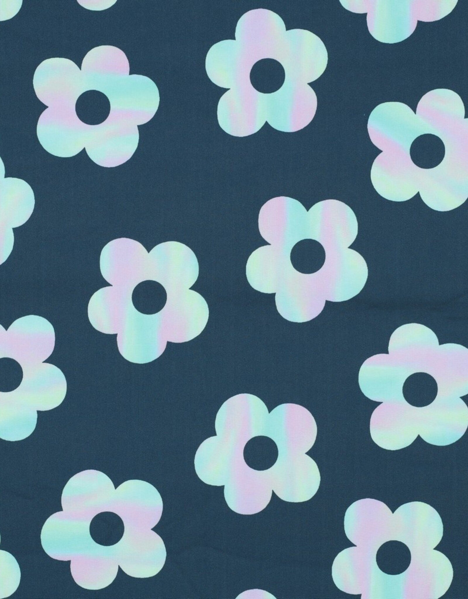Softshell digital flowers dark petrol