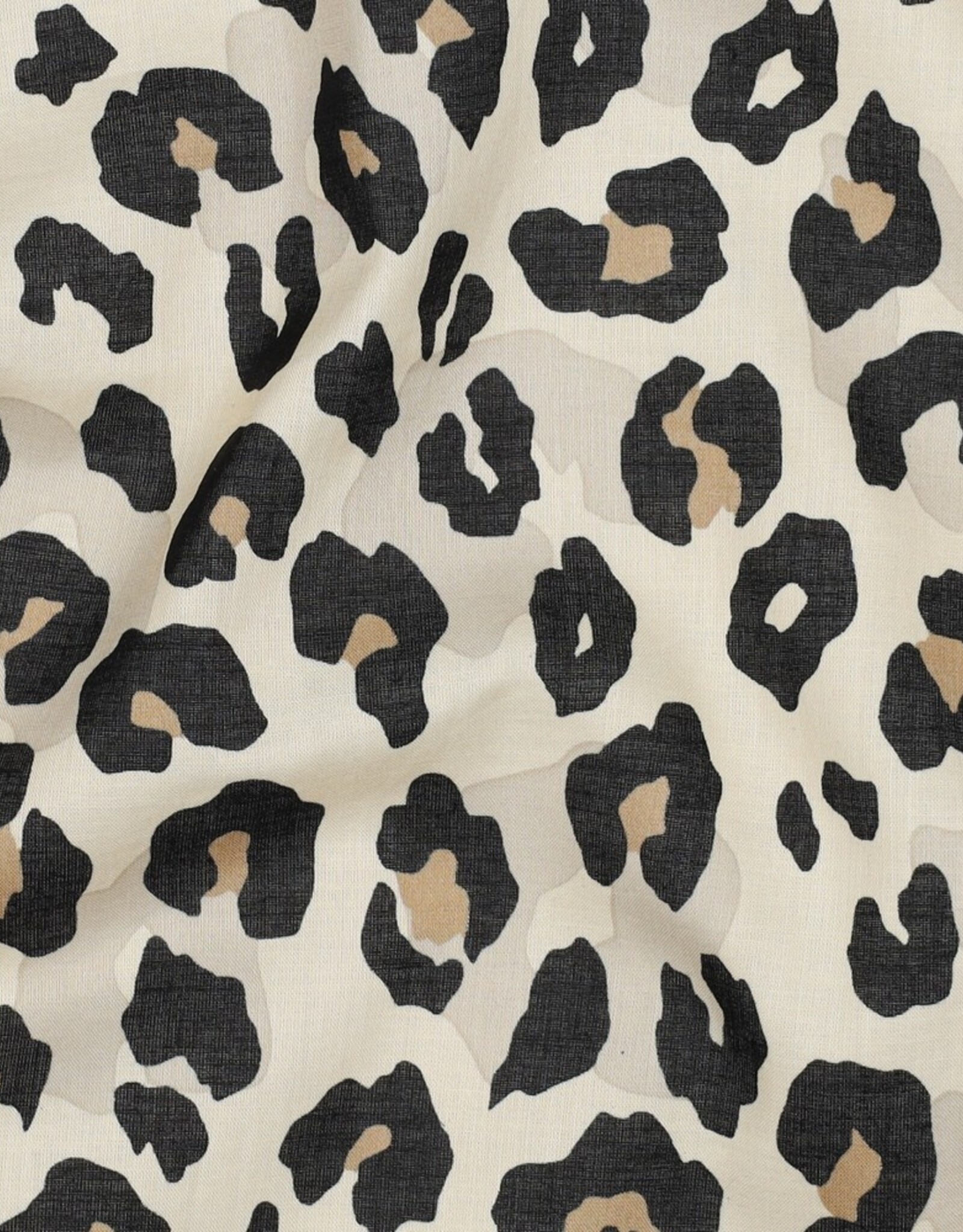 Katoen voile animal skin zand