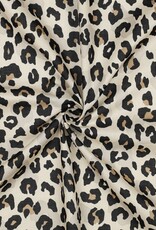 Katoen voile animal skin zand Katoen voile animal skin zand