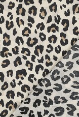 Katoen voile animal skin zand Katoen voile animal skin zand