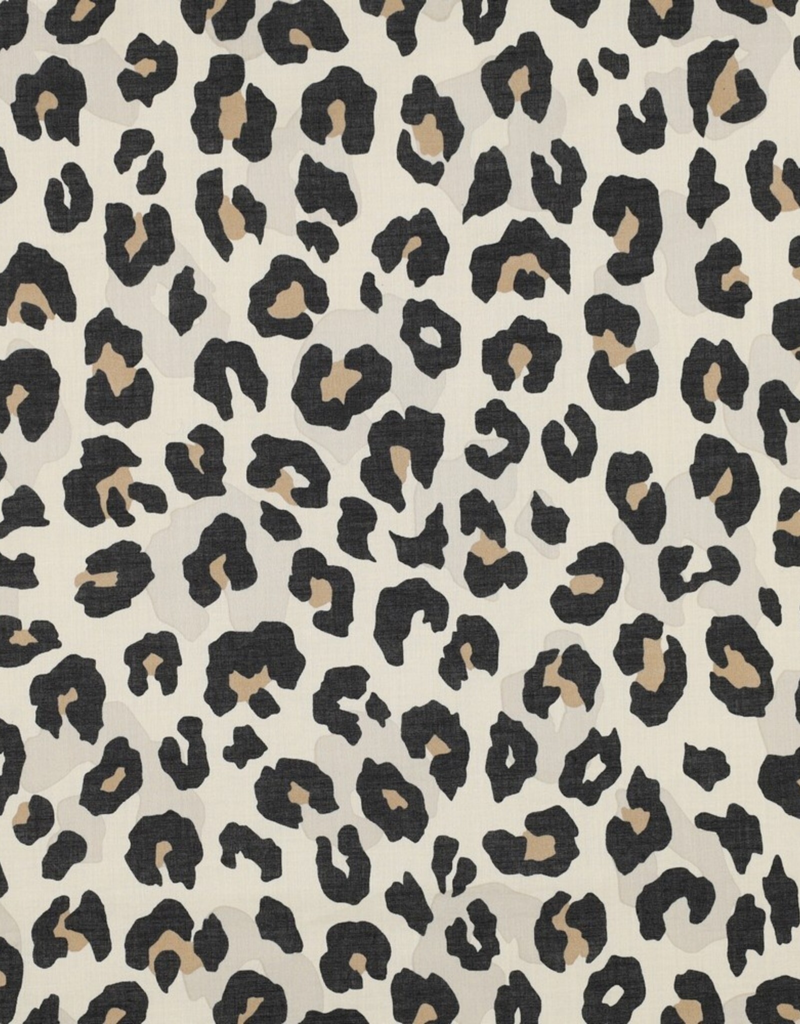 Katoen voile animal skin zand