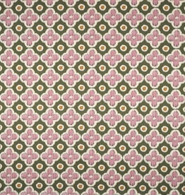 Poppy Canvas digital bloem mauve pickle green