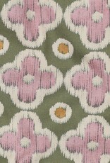 Canvas digital bloem mauve pickle green