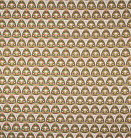 Poppy Canvas digital geometrische figuren mauve pickle green