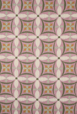 Canvas digital geometrische bloemen mauve Canvas digital geometrische bloemen mauve