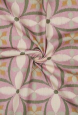 Canvas digital geometrische bloemen mauve Canvas digital geometrische bloemen mauve