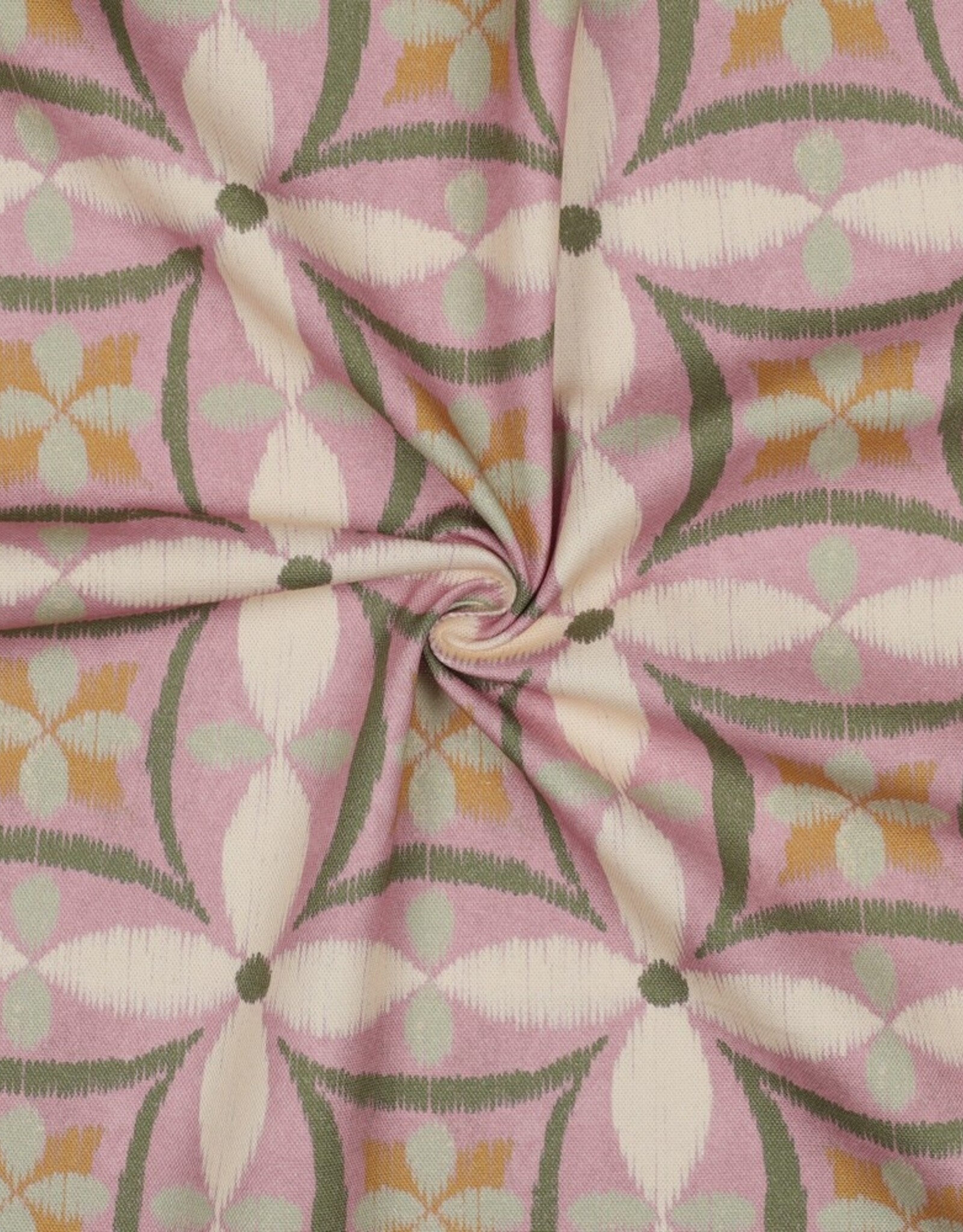 Canvas digital geometrische bloemen mauve