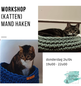 workshop Workshop (katten)mand haken  -  55€ (via betaallink)