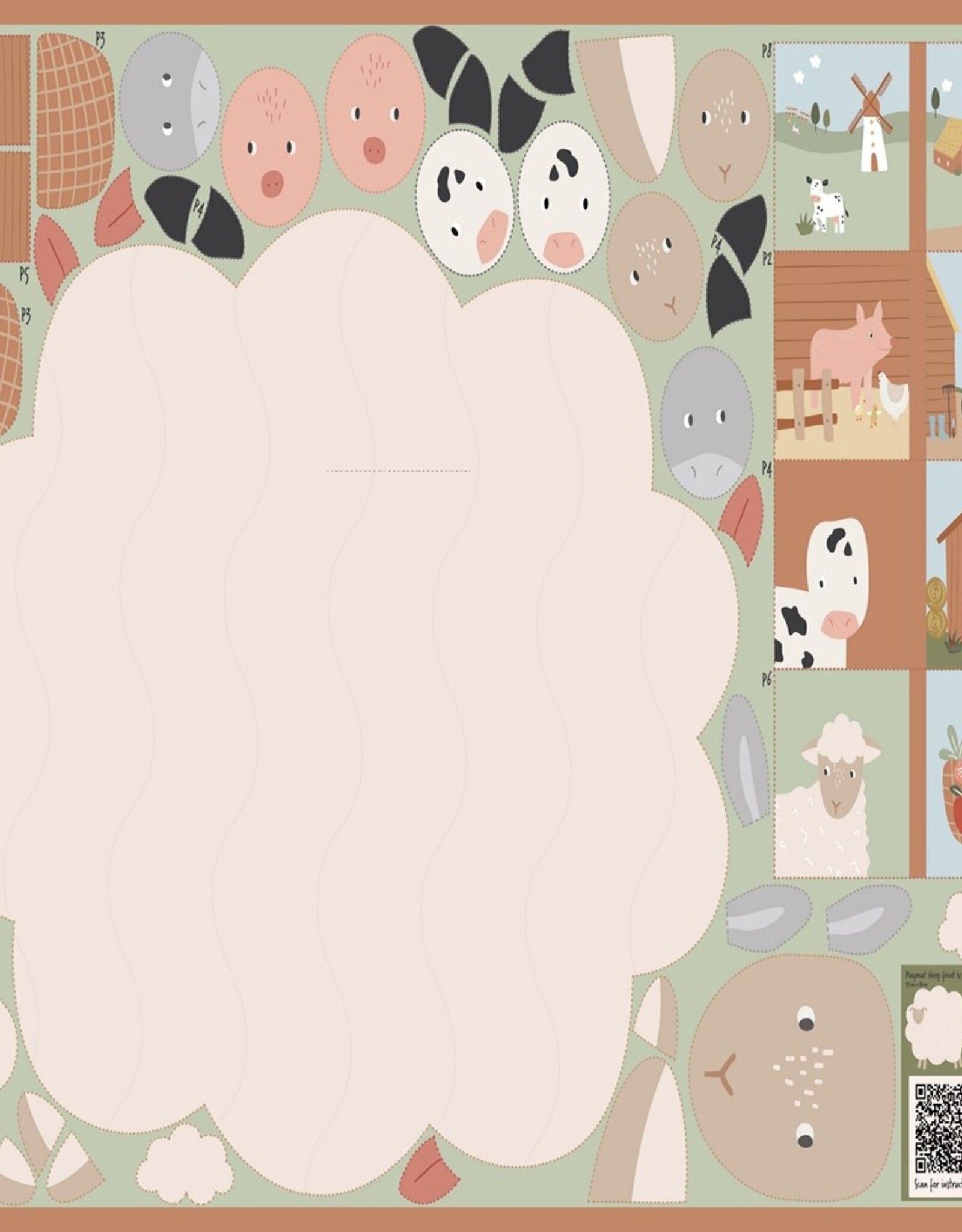 Paneel playmat farm/ boerderij dieren