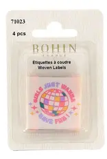 Bohin Girls just wanna have fun -4 stuks innaailabels