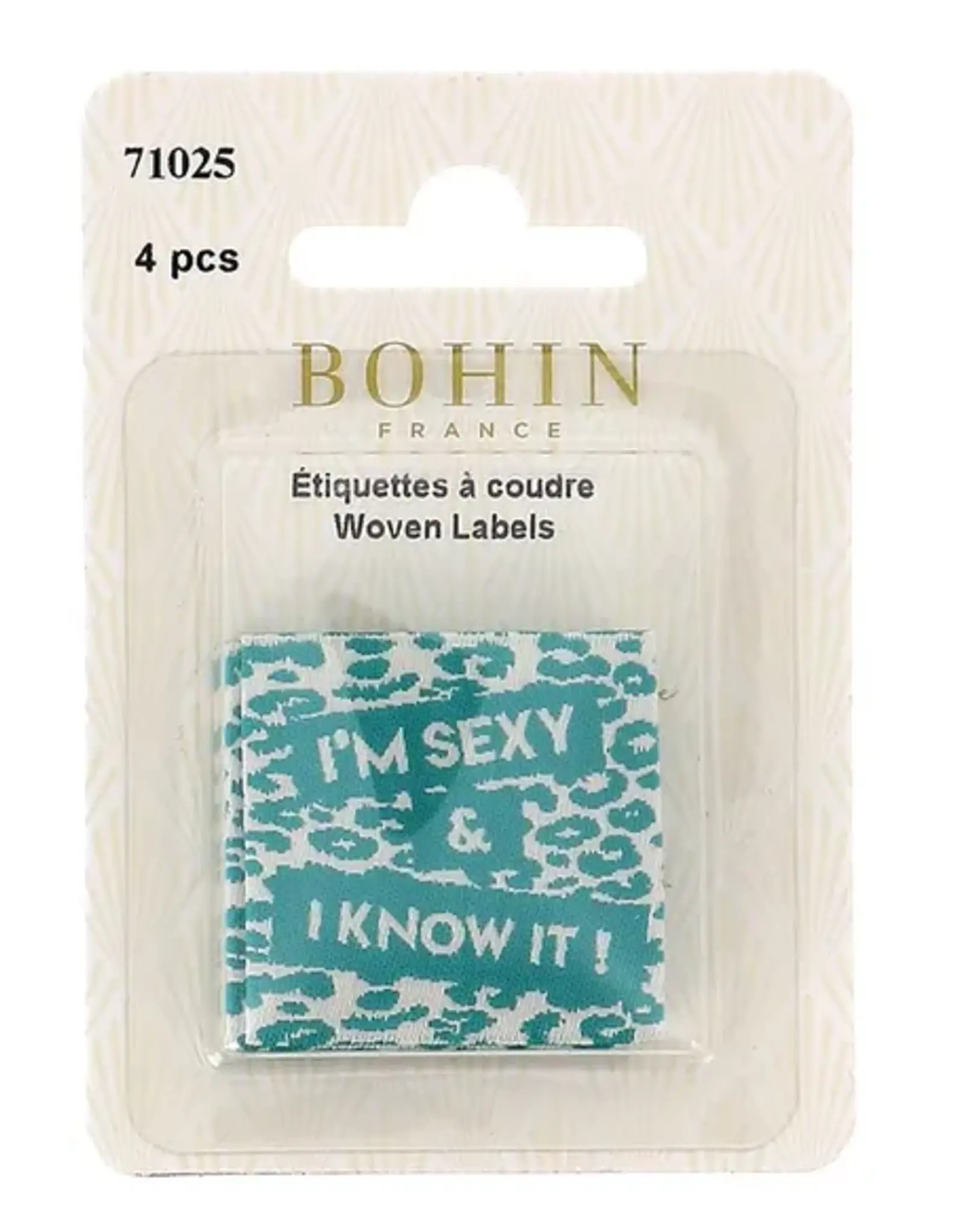 Bohin I'm sexy and I know it  -4 stuks innaailabels