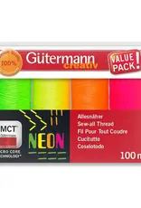 Gütermann Allesnaaigarenset Neon 4x100m