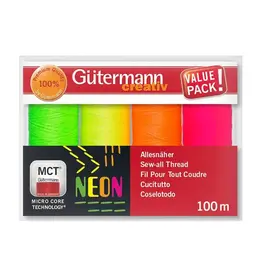 Gütermann Gütermann Allesnaaigarenset Neon 4x100m