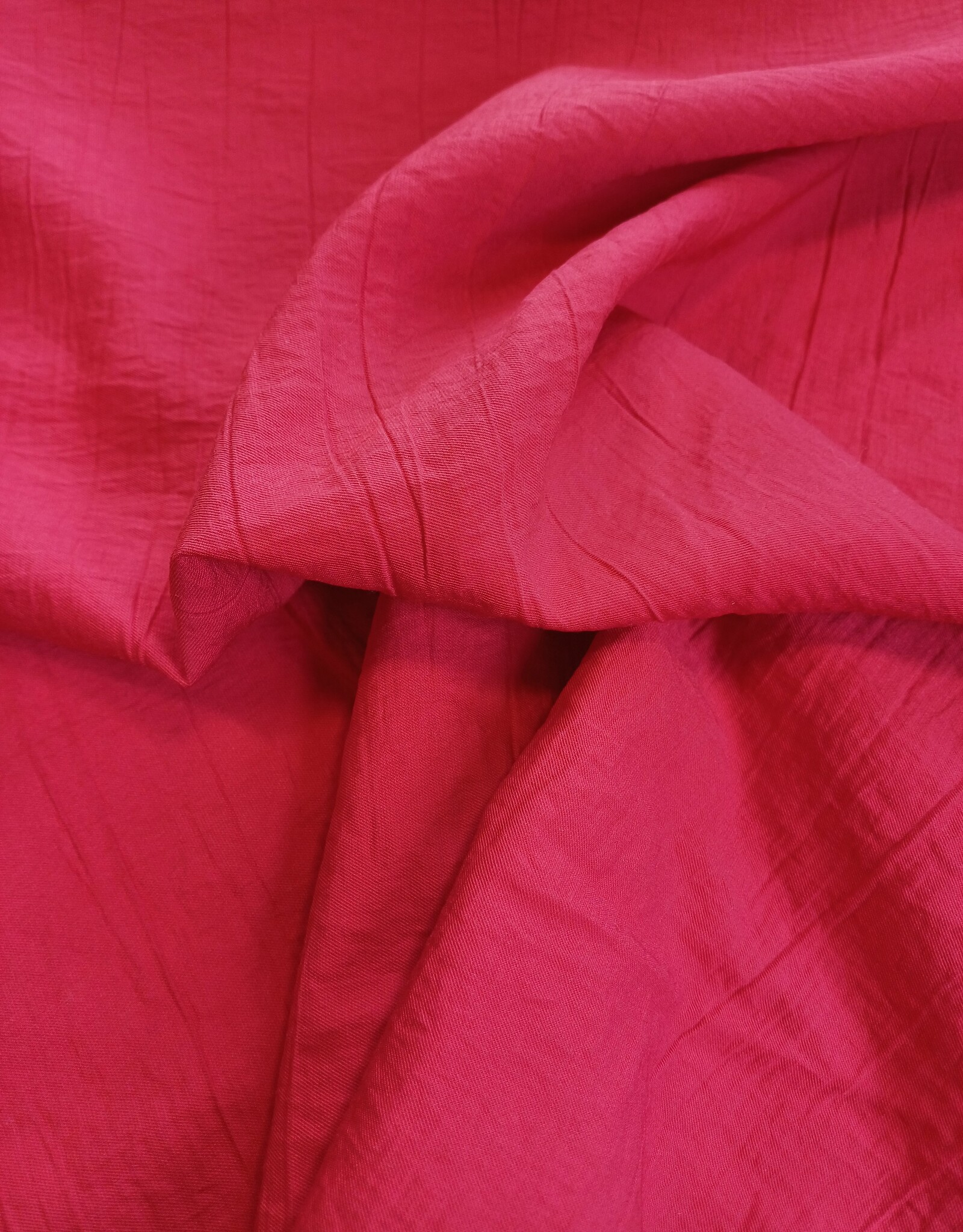 Viscose crinkle zommerrood- FM