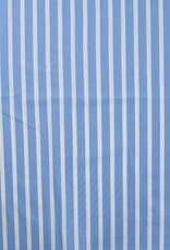 Stretch katoen strepen blauw wit