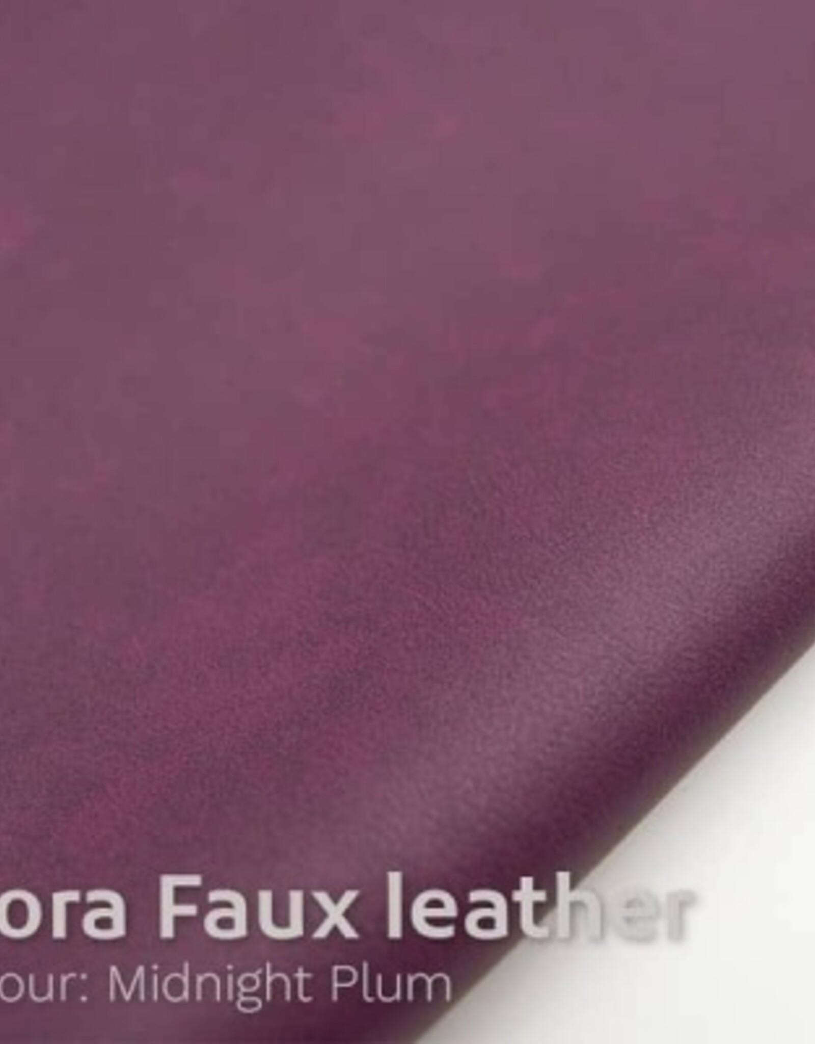 Mora faux Leather 50x145 midnight plum
