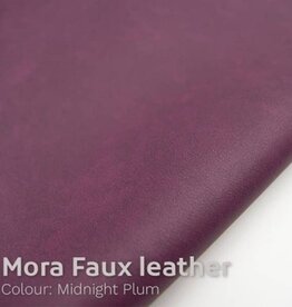 Mora faux Leather 50x145 midnight plum