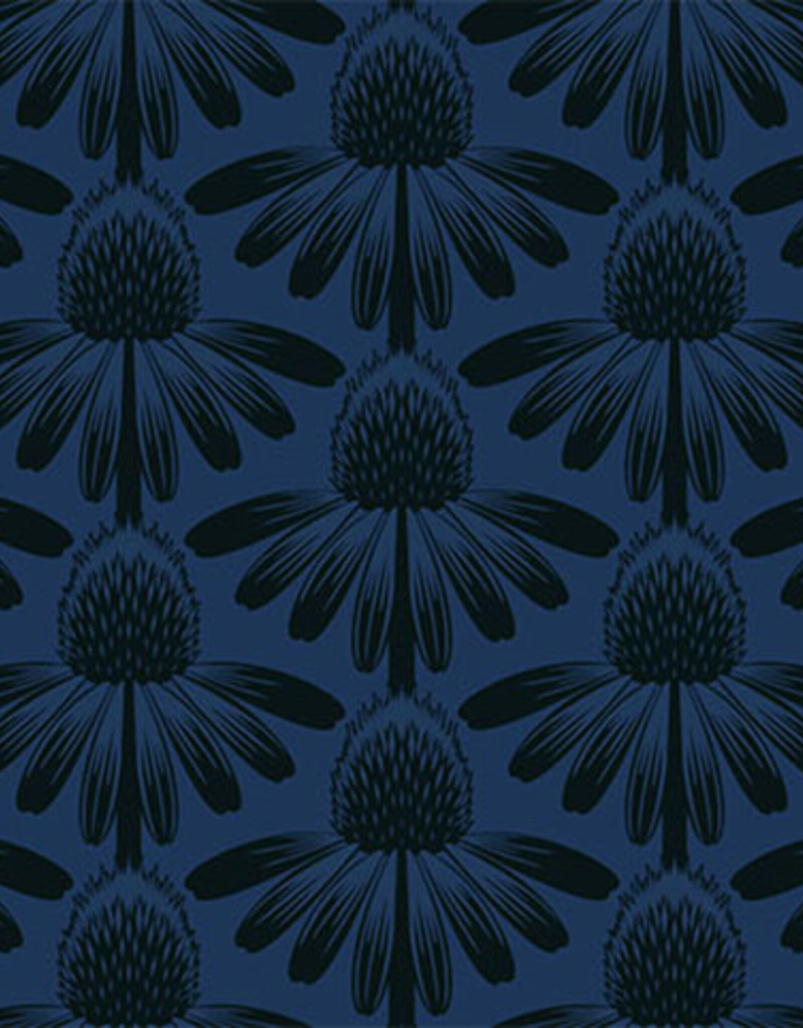 katoen indelible bloem blauw