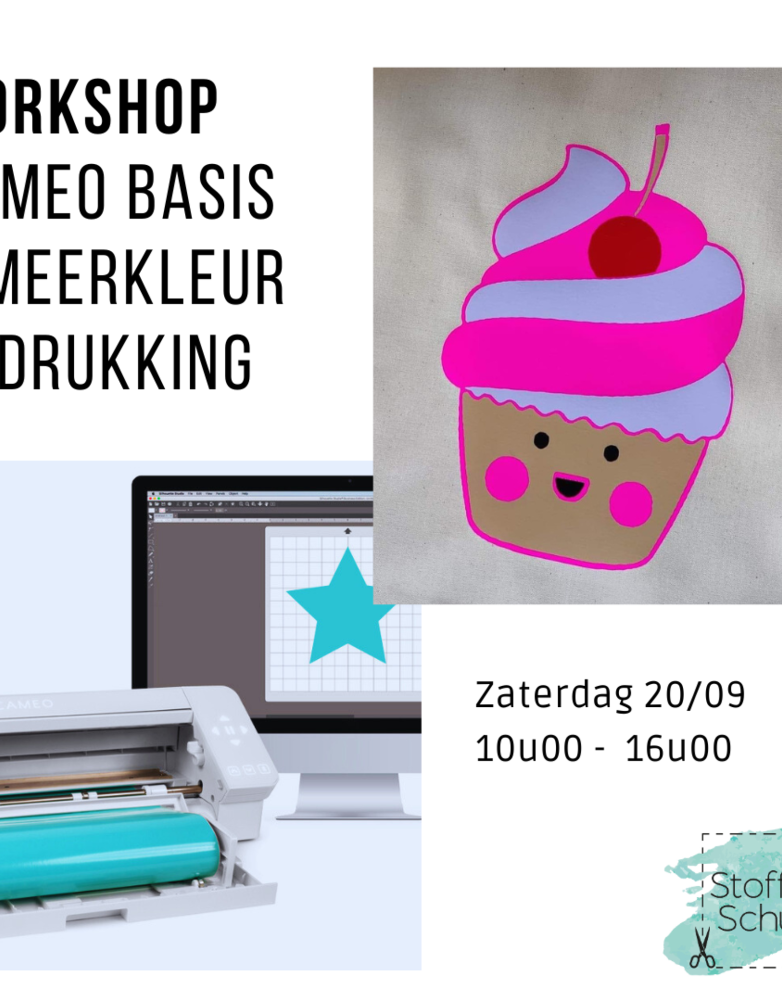 Workshop Cameo basis + meerkleurige bedrukking in flex 20 september