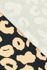 Stoffenschuur selectie Canvas leopard zwart beige