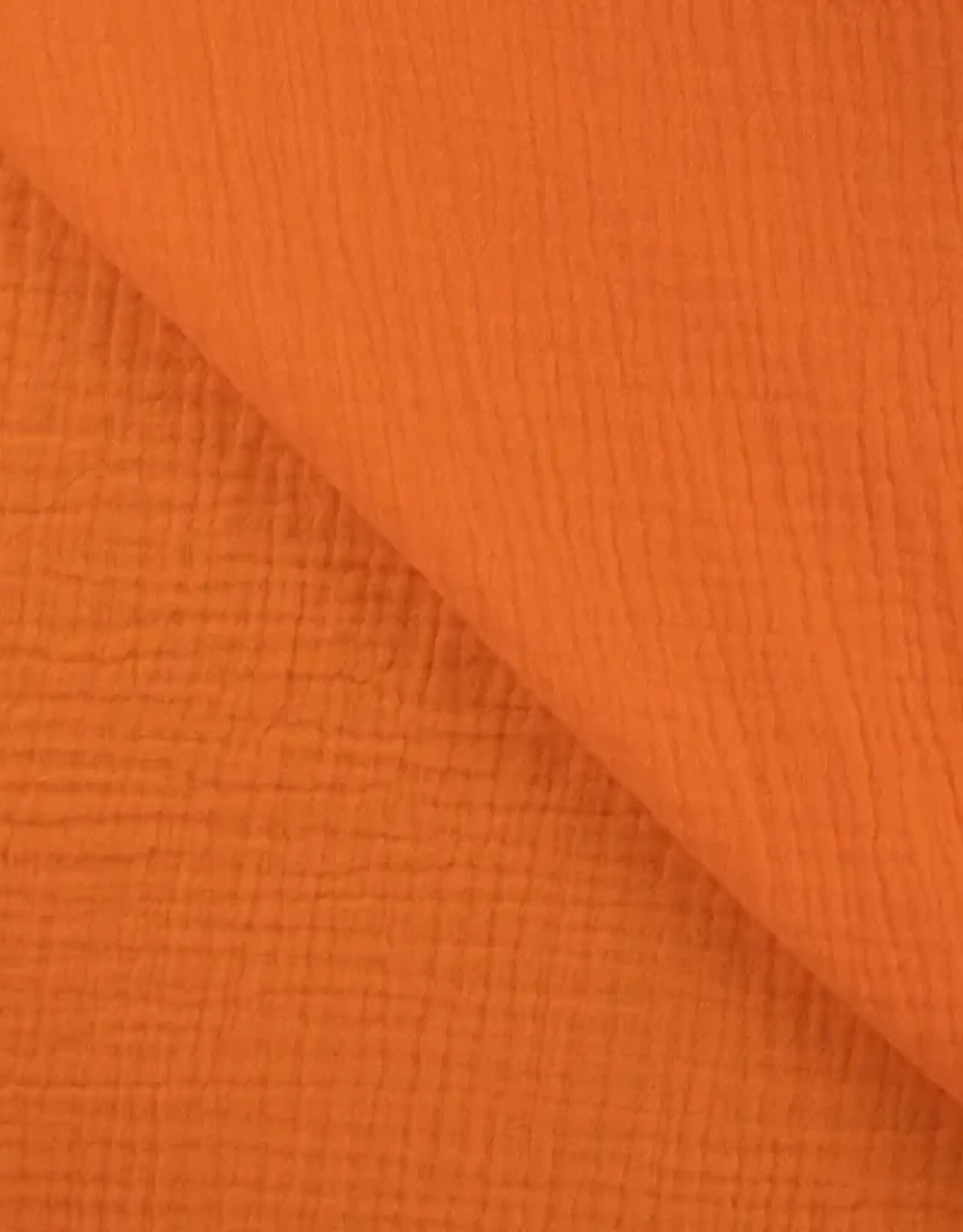 Stoffenschuur selectie Double gauze bambino uni oranje