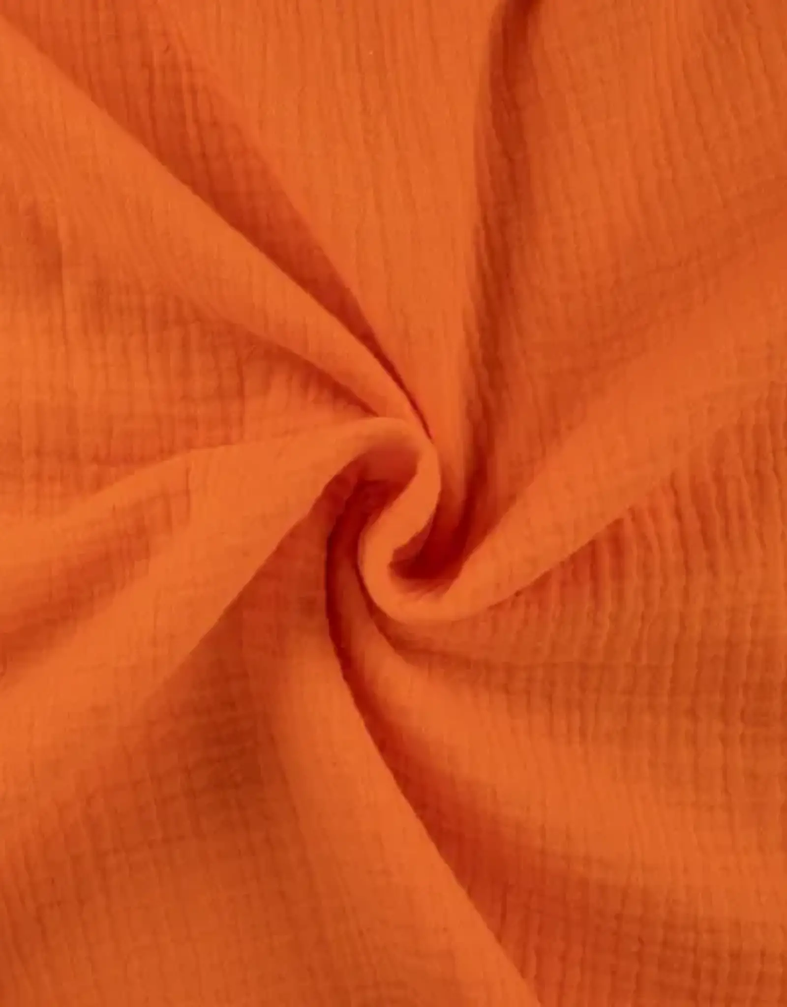 Stoffenschuur selectie Double gauze bambino uni oranje
