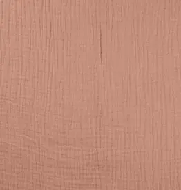 Stoffenschuur selectie Double gauze bambino uni dusty rose