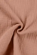Stoffenschuur selectie Double gauze bambino uni dusty rose