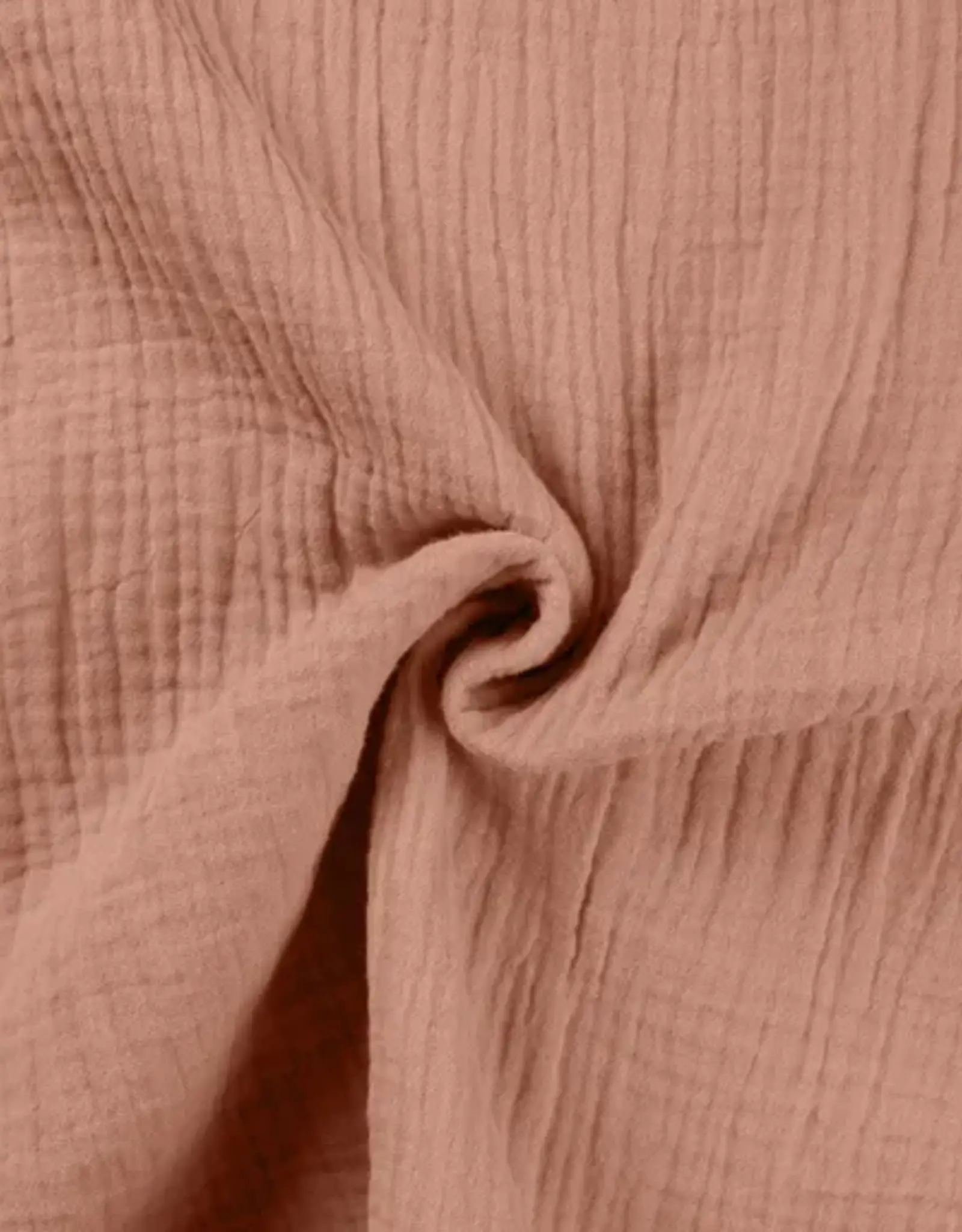 Stoffenschuur selectie Double gauze bambino uni dusty rose