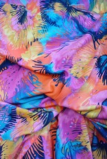 Stoffenschuur selectie Viscose jersey flowers fuchsia