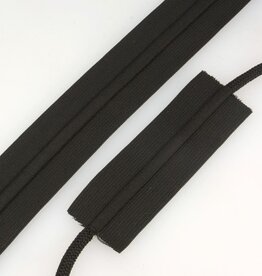 Elastiek met koord zwart 38mm
