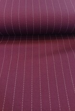 Punto Milano aubergine krijtstreep lichtpaars